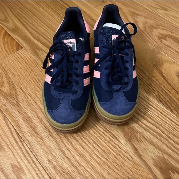 Adidas Dark Blue and Light Pink Sneakers - Main Image